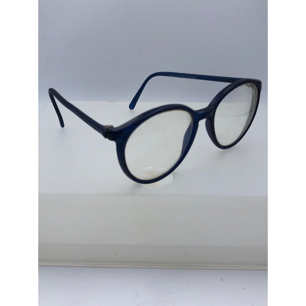 Vintage 80’s Johnson Blue Matte Glasses 53-17-135 Made In USA (L-18)
